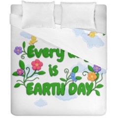 Earth Day Duvet Cover Double Side (california King Size) by Valentinaart