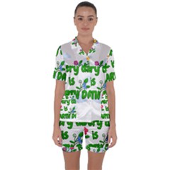 Earth Day Satin Short Sleeve Pyjamas Set