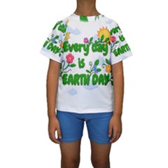 Earth Day Kids  Short Sleeve Swimwear by Valentinaart