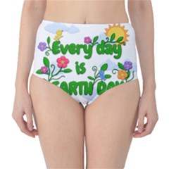 Earth Day High-waist Bikini Bottoms by Valentinaart