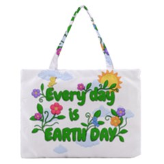 Earth Day Zipper Medium Tote Bag by Valentinaart