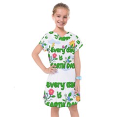 Earth Day Kids  Drop Waist Dress by Valentinaart