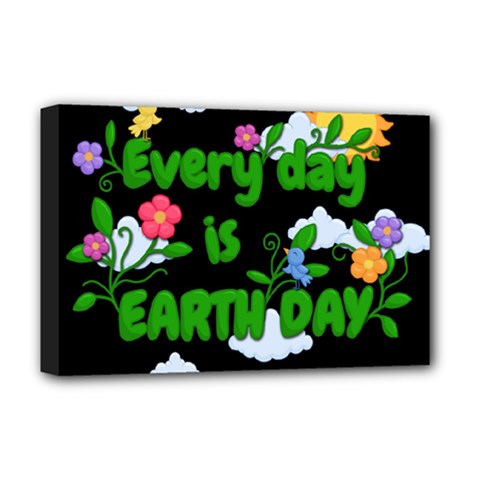 Earth Day Deluxe Canvas 18  X 12   by Valentinaart