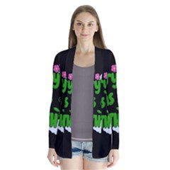 Earth Day Drape Collar Cardigan by Valentinaart