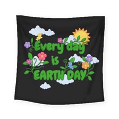 Earth Day Square Tapestry (small) by Valentinaart