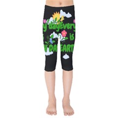 Earth Day Kids  Capri Leggings  by Valentinaart