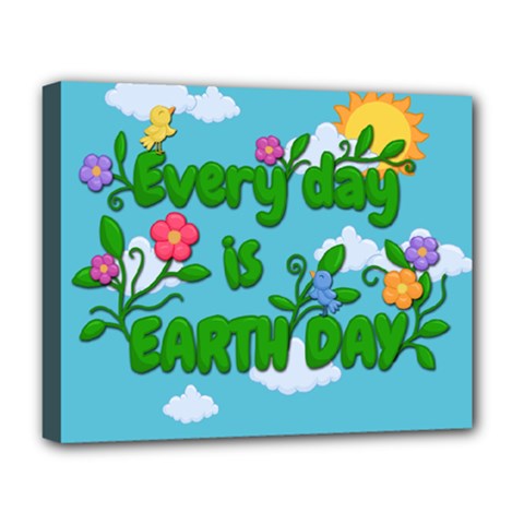 Earth Day Deluxe Canvas 20  X 16   by Valentinaart