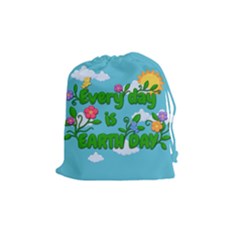 Earth Day Drawstring Pouches (medium)  by Valentinaart