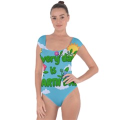 Earth Day Short Sleeve Leotard  by Valentinaart