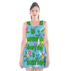 Earth Day Scoop Neck Skater Dress by Valentinaart