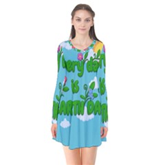 Earth Day Flare Dress by Valentinaart