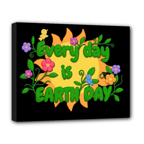 Earth Day Deluxe Canvas 20  X 16   by Valentinaart