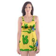 Earth Day Skater Dress Swimsuit by Valentinaart