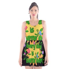 Earth Day Scoop Neck Skater Dress by Valentinaart