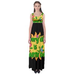 Earth Day Empire Waist Maxi Dress by Valentinaart