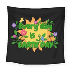 Earth Day Square Tapestry (large) by Valentinaart