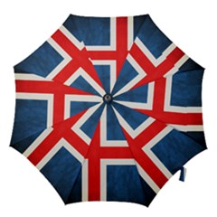 Iceland Flag Hook Handle Umbrellas (medium) by Valentinaart