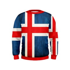 Iceland Flag Kids  Sweatshirt by Valentinaart