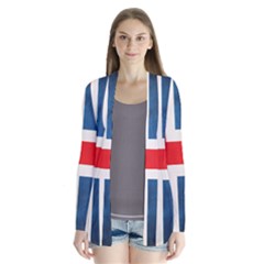 Iceland Flag Drape Collar Cardigan by Valentinaart