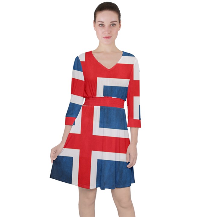 Iceland flag Ruffle Dress