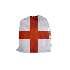 England Flag Drawstring Pouches (medium)  by Valentinaart