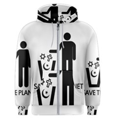 Save The Planet - Religions  Men s Zipper Hoodie by Valentinaart