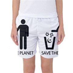 Save The Planet - Religions  Women s Basketball Shorts by Valentinaart