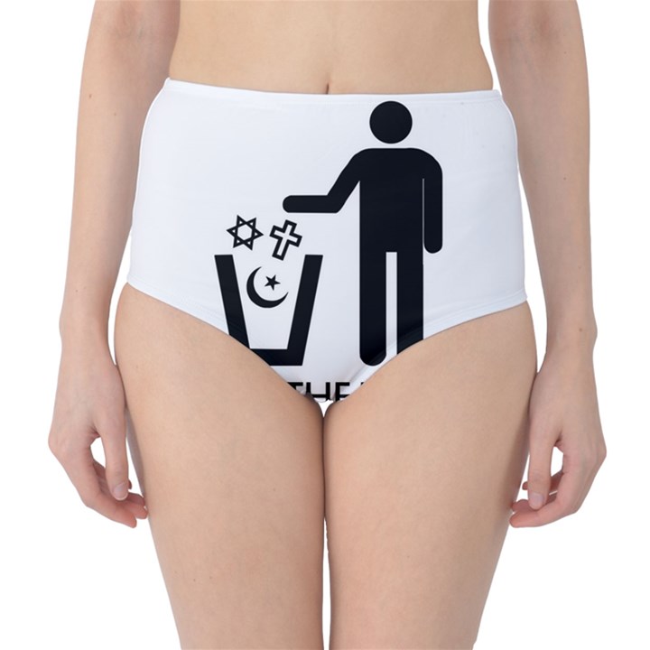 Save The Planet - Religions  High-Waist Bikini Bottoms