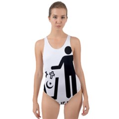 Save The Planet - Religions  Cut-out Back One Piece Swimsuit by Valentinaart