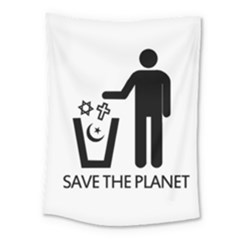 Save The Planet - Religions  Medium Tapestry by Valentinaart