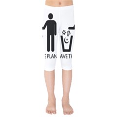 Save The Planet - Religions  Kids  Capri Leggings  by Valentinaart