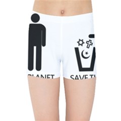 Save The Planet - Religions  Kids Sports Shorts by Valentinaart