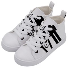 Save The Planet - Religions  Kid s Mid-top Canvas Sneakers