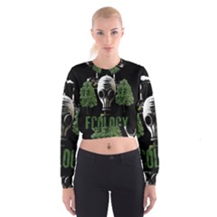 Ecology Cropped Sweatshirt by Valentinaart