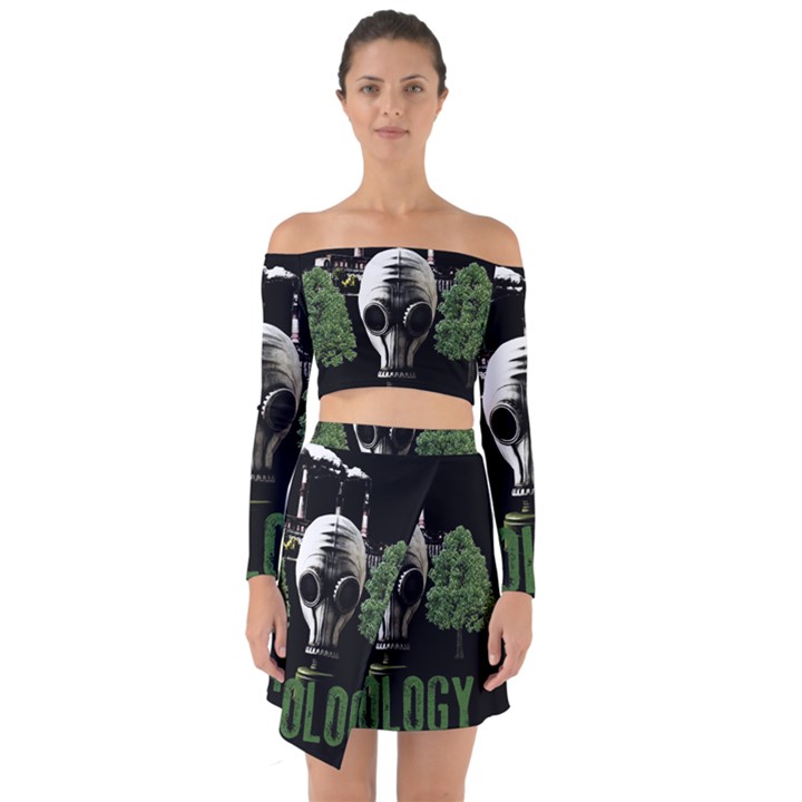 Ecology Off Shoulder Top with Skirt Set