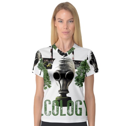 Ecology V-neck Sport Mesh Tee by Valentinaart