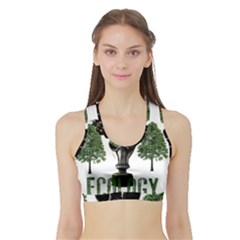 Ecology Sports Bra With Border by Valentinaart