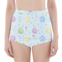 Easter Pattern High-waisted Bikini Bottoms by Valentinaart