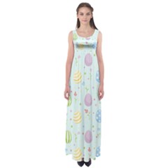 Easter Pattern Empire Waist Maxi Dress by Valentinaart