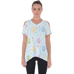 Easter Pattern Cut Out Side Drop Tee by Valentinaart