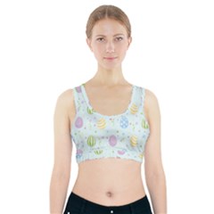 Easter Pattern Sports Bra With Pocket by Valentinaart