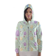 Easter Pattern Hooded Wind Breaker (women) by Valentinaart