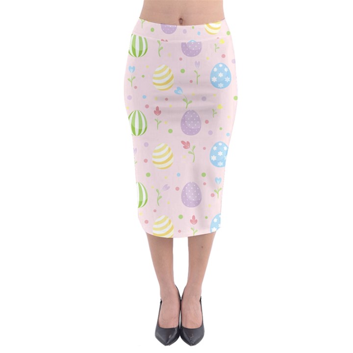 Easter Pattern Midi Pencil Skirt