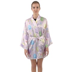 Easter Pattern Long Sleeve Kimono Robe by Valentinaart