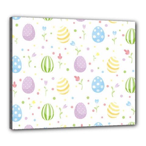 Easter Pattern Canvas 24  X 20  by Valentinaart