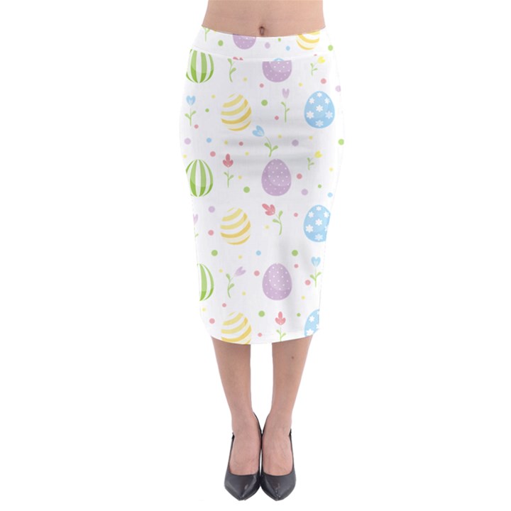 Easter Pattern Midi Pencil Skirt