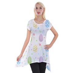 Easter Pattern Short Sleeve Side Drop Tunic by Valentinaart