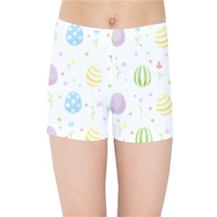 Easter Pattern Kids Sports Shorts by Valentinaart