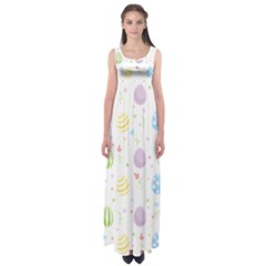 Easter Pattern Empire Waist Maxi Dress by Valentinaart