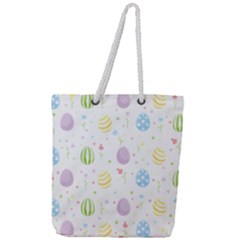 Easter Pattern Full Print Rope Handle Tote (large) by Valentinaart